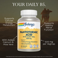Pantothenic acid ingredient label showing calcium pantothenate