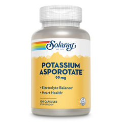Solaray Potassium Asporotate Chelated Supplement bottle with label