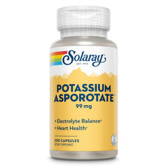 Solaray Potassium Asporotate 99 mg bottle – front view