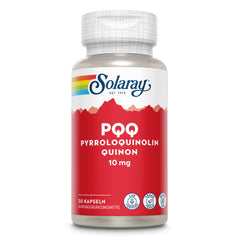 Close up of SOLARAY PQQ 10 mg label