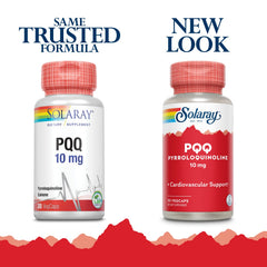 Eco-friendly PCR bottle packaging for SOLARAY PQQ 10 mg