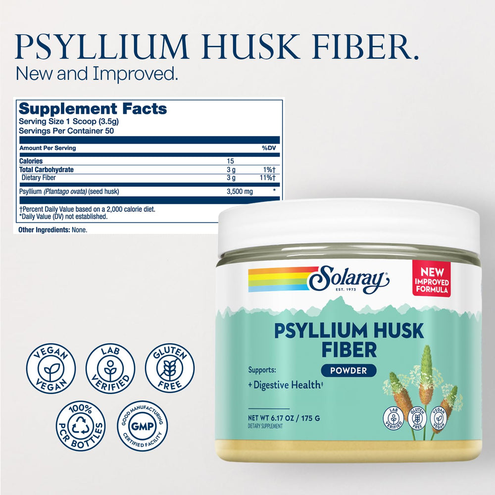 Ingredient list for SOLARAY Psyllium Husk Powder