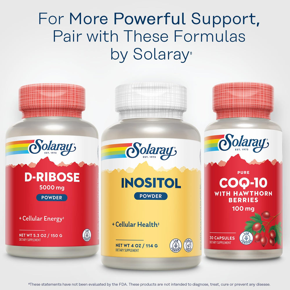 Certificate of GMP and in-house lab testing for SOLARAY Inositol Powder