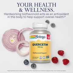 Label close-up emphasizing 500 mg per serving and bioflavonoid support.