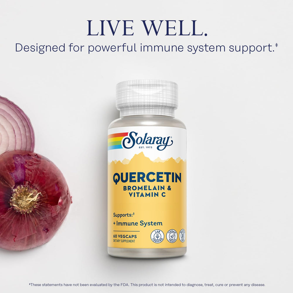 Illustration of heart health support with quercetin and vitamin C