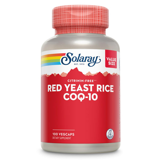 SOLARAY Red Yeast Rice Plus CoQ-10 & No-Flush Niacin bottle