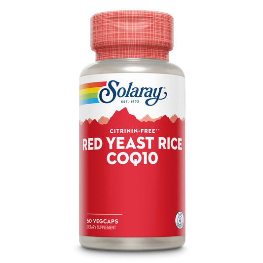 SOLARAY Red Yeast Rice Plus CoQ-10 bottle label