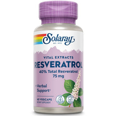 SOLARAY Resveratrol 75mg Veg Cap bottle 60 count