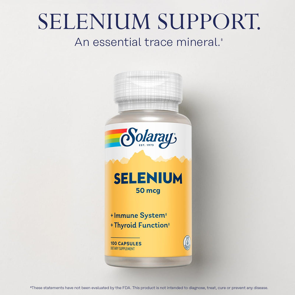 Solaray Selenium 50 mcg label