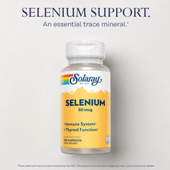 Solaray Selenium 50 mcg label