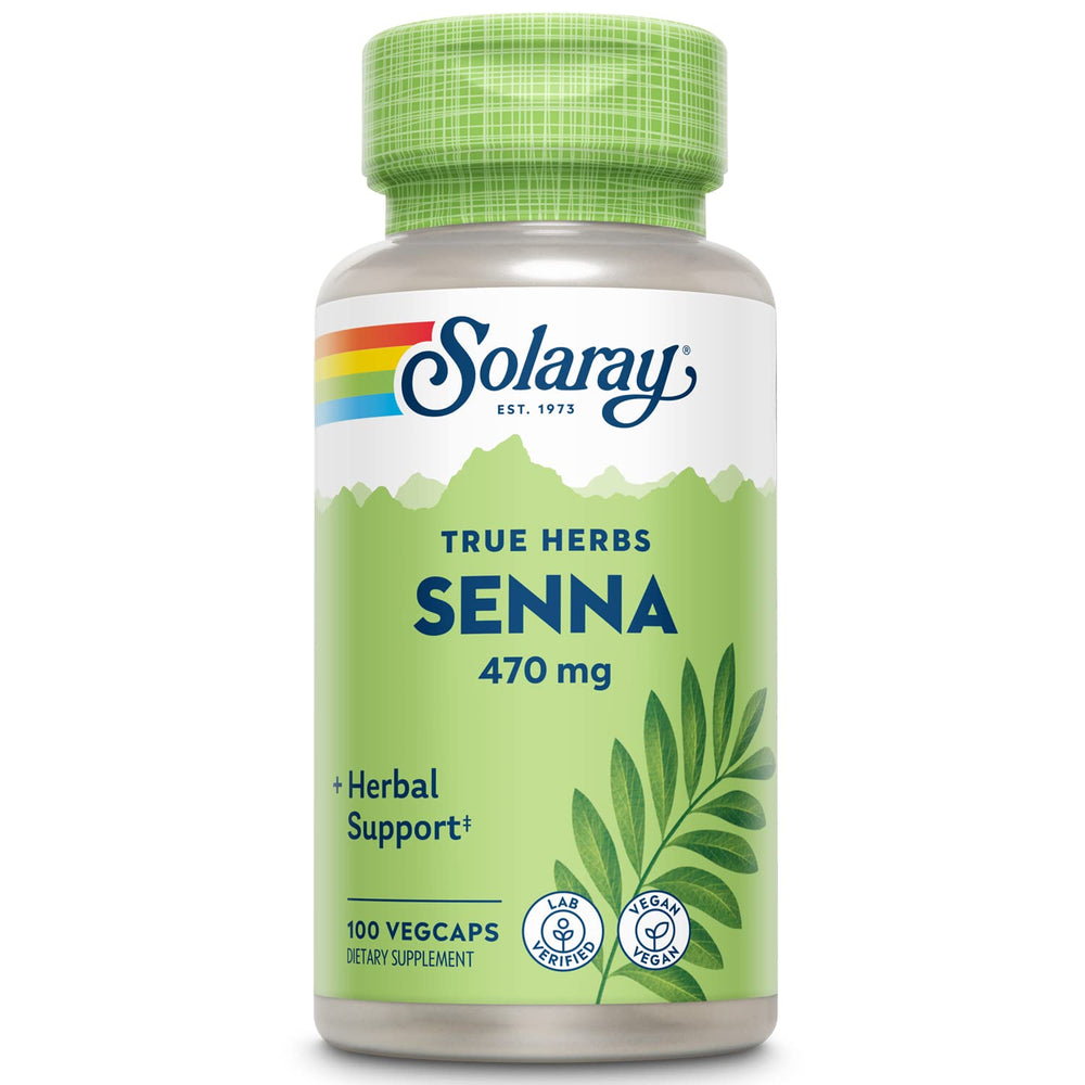 Solaray Senna Leaf Veg Cap 470mg bottle image