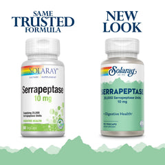 Enteric-coated Serrapeptase capsules label