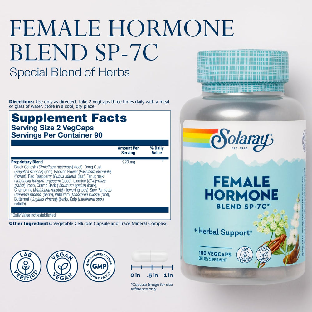 Close-up of SOLARAY SP-7C herbal blend ingredients