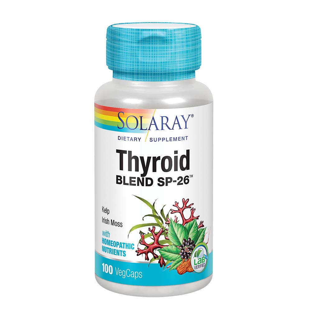 SOLARAY Thyroid Blend SP-26 bottle and capsules