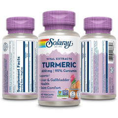 60-day guarantee badge on SOLARAY turmeric bottle