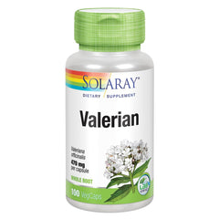 SOLARAY Valerian 470mg bottle - front view (100 count)
