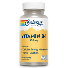 SOLARAY Vitamin B1 100mg bottle on white background