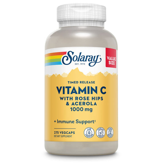 SOLARAY Vitamin C 1000mg Timed Release bottle front view