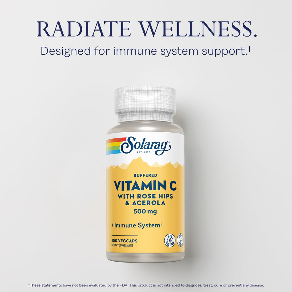 Eco-friendly recycled bottle for SOLARAY Vitamin C 500mg