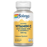 SOLARAY Vitamin C 500mg bottle with Rose Hips and Acerola