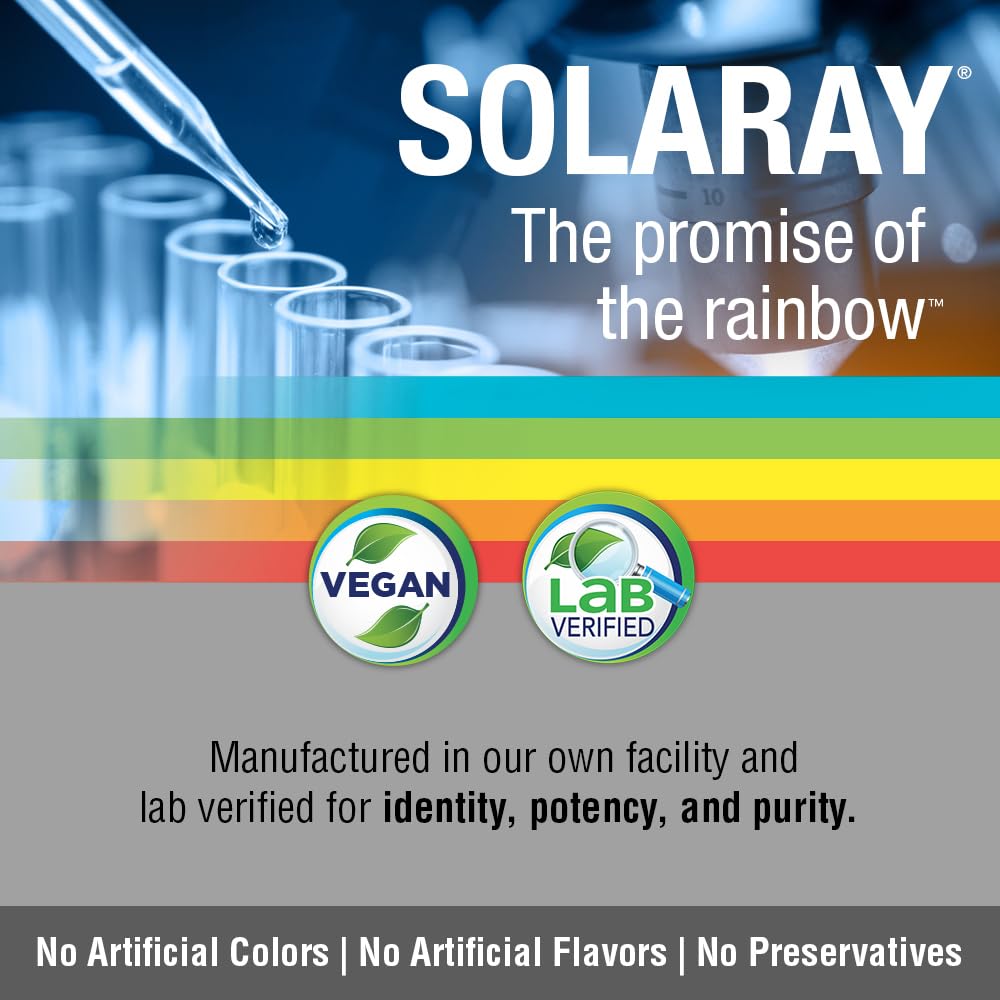 Nutritional ingredients and supplement facts for SOLARAY Vitamin C Crystalline Powder