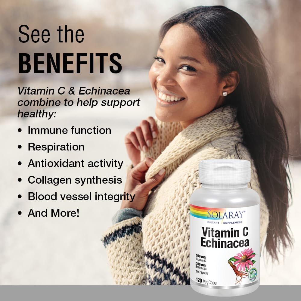 Close-up of supplement facts highlighting 500 mg Vitamin C per capsule
