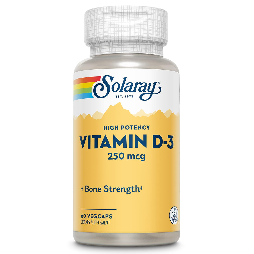 SOLARAY Vitamin D3 10000IU bottle front view