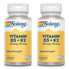 SOLARAY Vitamin D3 + K2 bottle on white background
