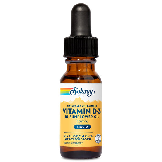 SOLARAY Vitamin D3 Liquid Drops bottle with dropper