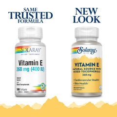 Close-up of SOLARAY Vitamin E 268mg softgels