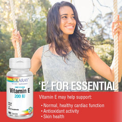 SOLARAY Vitamin E Dry 200 IU 100-count ingredients and nutrition information