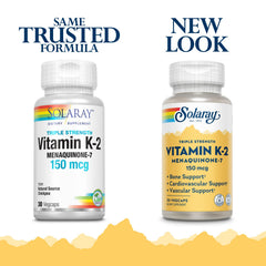 SOLARAY Vitamin K-2 MK-7 150 mcg bottle and label