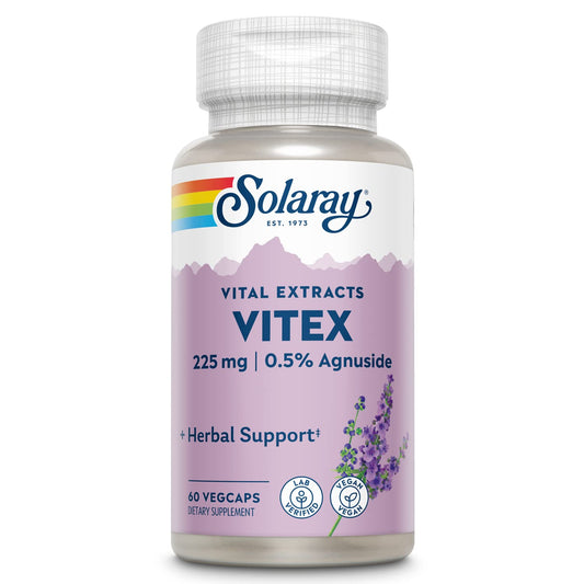 SOLARAY Vitex Berry Extract 225 mg bottle with 60 vegan capsules