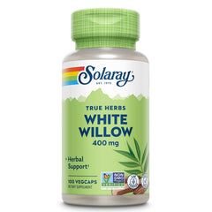 Bottle of SOLARAY White Willow Bark Capsules 400 mg per serving