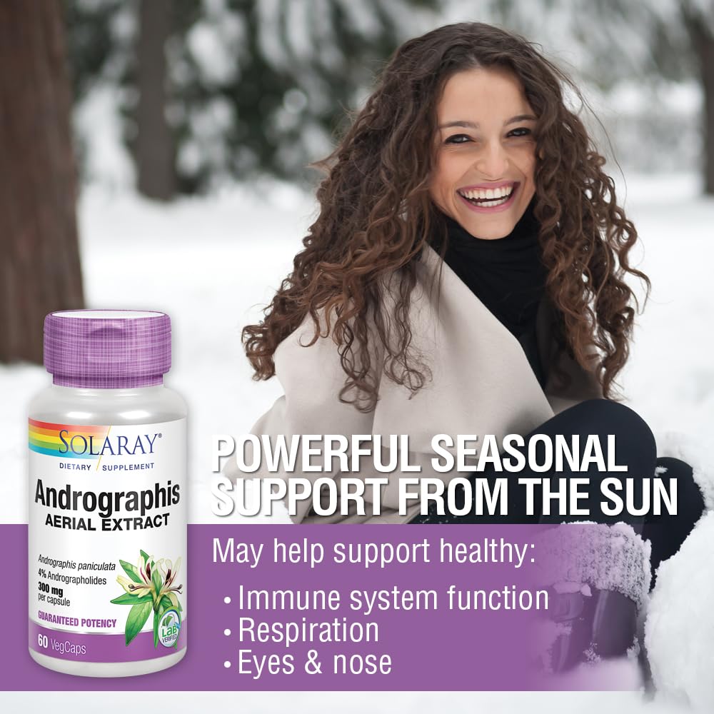 SOLARAY Andrographis Aerial Extract 600 mg product label