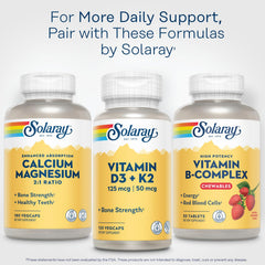 Ingredients panel for SOLARAY Vitamin B-Complex Chewables Strawberry