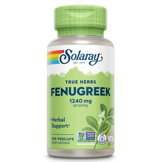 SOLARAY Fenugreek Seed 1240 mg bottle label