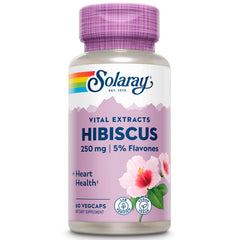 SOLARAY Hibiscus Flower Extract Capsules bottle with 60 vegan capsules