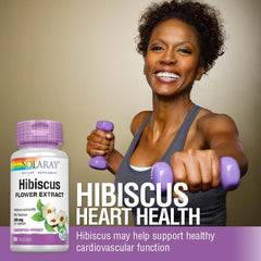 Supplement facts panel for SOLARAY Hibiscus Flower Extract Capsules