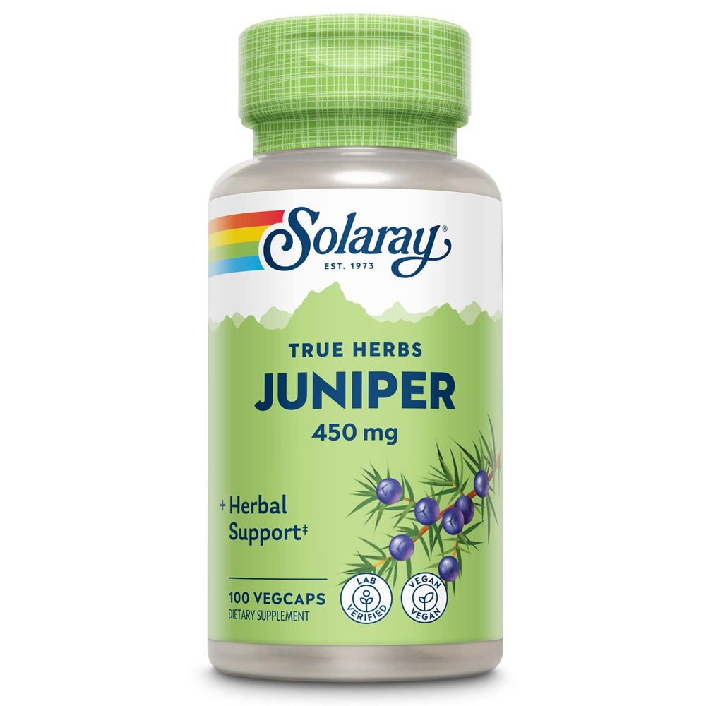 Solaray Juniper Berry 450 mg bottle — front view