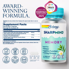 SOLARAY SharpMind Memory Formula bottle on white background
