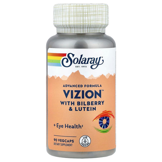 SOLARAY Vizion Veg Cap bottle front view (42mg per capsule, 90-count)