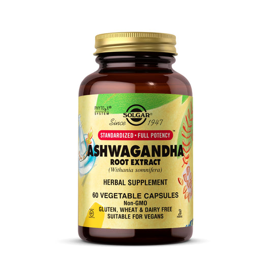 Solgar Ashwagandha Root Extract bottle with label