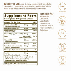 Solgar B-Complex 50 bottle - back label