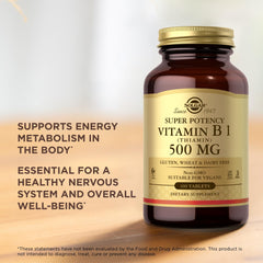 Solgar Vitamin B1 Thiamin Non-GMO Gluten Free packaging