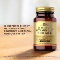 Instructions for taking Solgar B12 sublingual nuggets