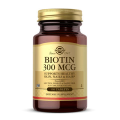 Solgar Biotin 300 mcg bottle - 100 tablets
