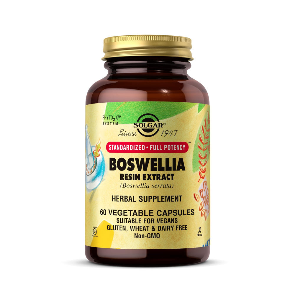 Solgar Boswellia Resin Extract Vegetable Capsules bottle, 60 count