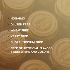 Close-up of supplements promoting bone and teeth health