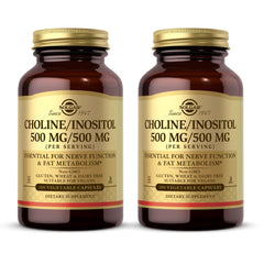 Solgar Choline/Inositol 500 mg capsules, pack of 2 front view